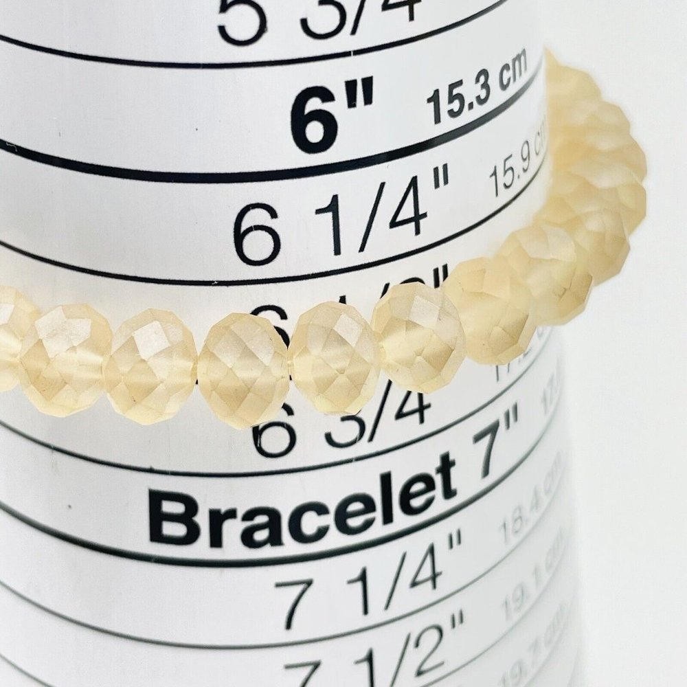 LIZAS Pink Beaded Stretch Bracelet Silver Tone Faceted Classic Career Cosplay - Picture 4 of 7